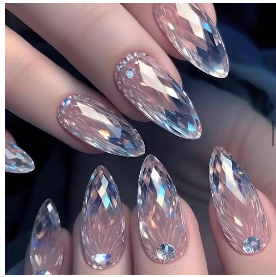 French Wear Nail Glossy Blue And Purple