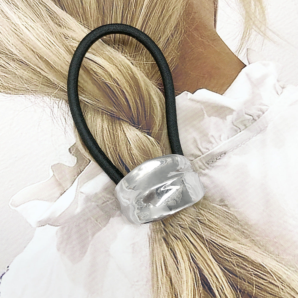 Simple Small Rubber Band Headband Hair Accessories Metal Geometry