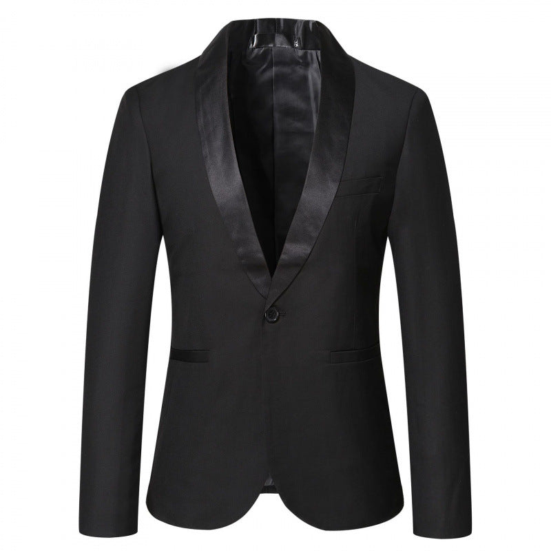 Mens Stylish Business Tuxedo Jacket With A Mandarin Collar