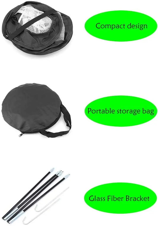Indoor Outdoor Foldable P Op Up Hitting Training Target Driving Practice Golf Chipping Net