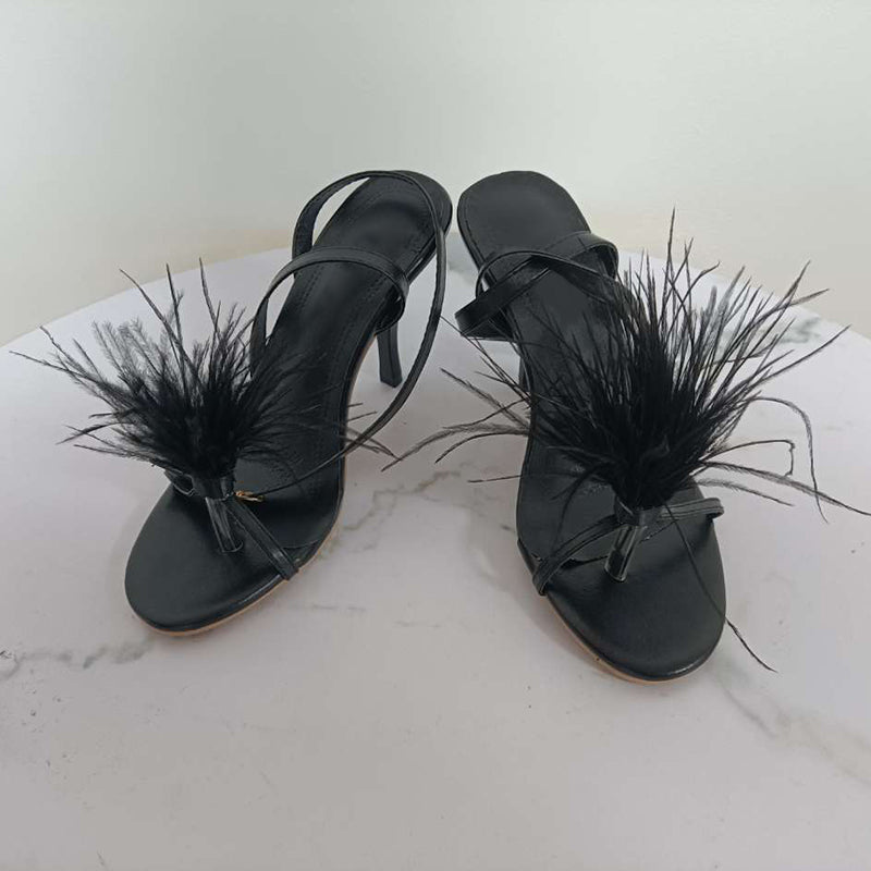 European And American Trade Large Size Women's Shoes Wool Fine Heel