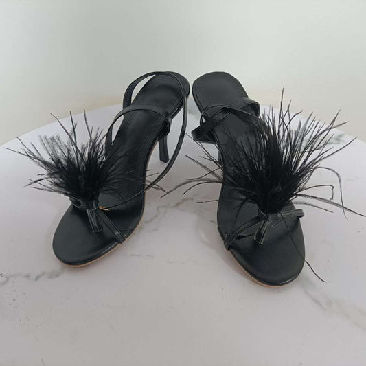 European And American Trade Large Size Women's Shoes Wool Fine Heel