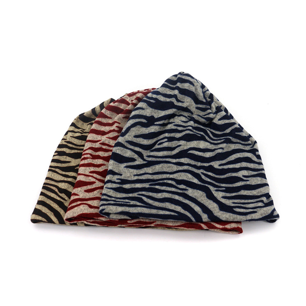Men's And Women's Fashionable Zebra-print Hat