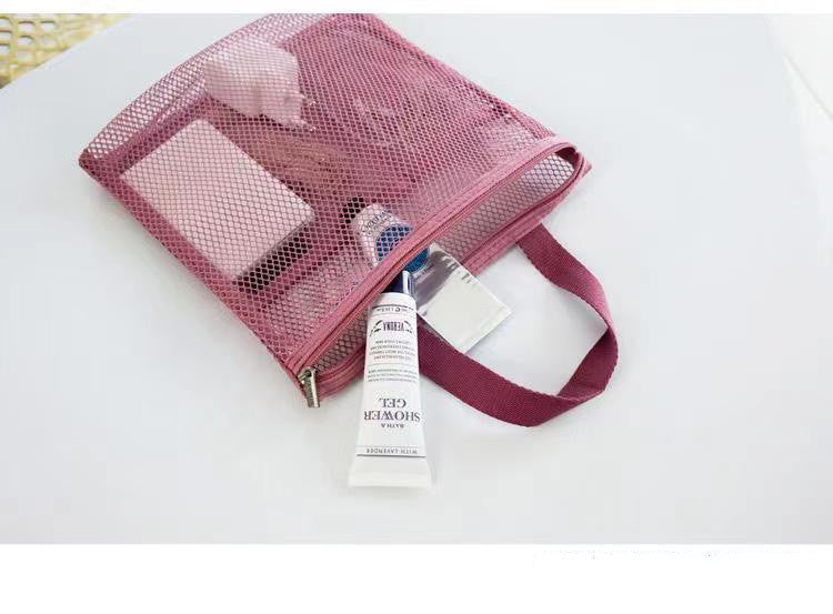 Hollow Portable Zippered Storage Bag Drain