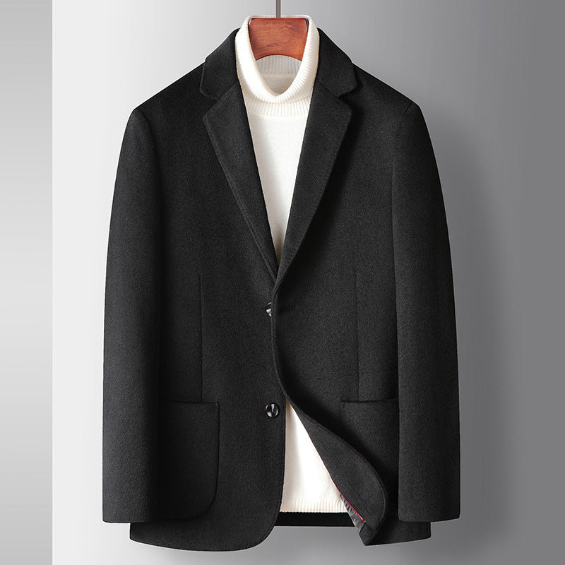 Woolen Business Leisure Wool Suit Coat Solid Color