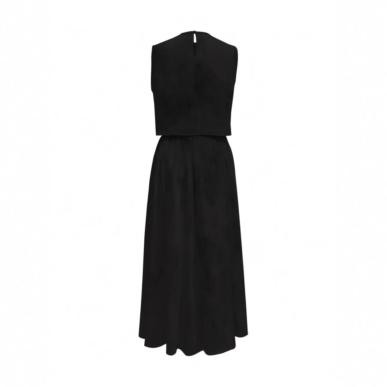 New Elegant Solid-color Vest And Skirt Set For Women
