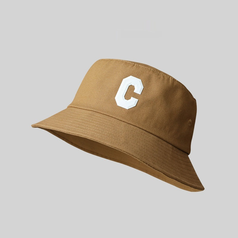 Big Head Circumference Bucket Hat All-match Letters Sun Hat
