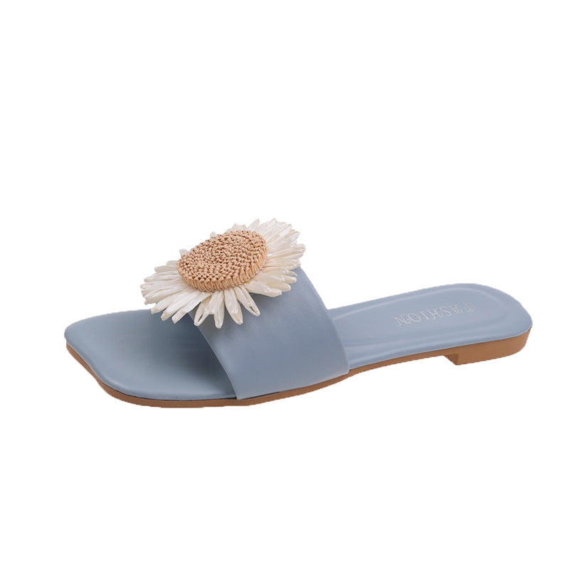 Student Flat Sandals Flower Soft Summer Slippers