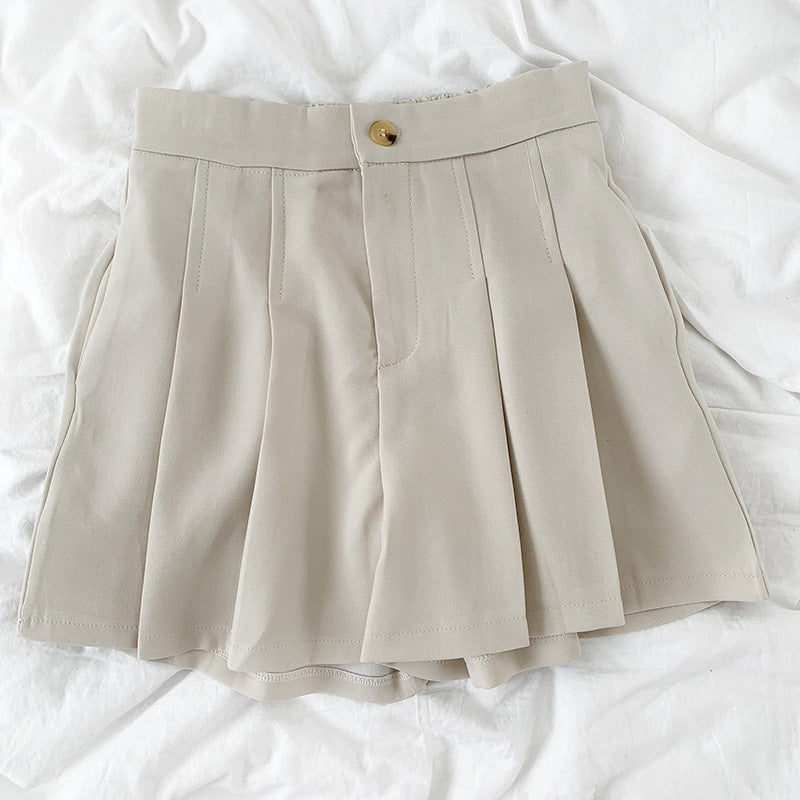 Tight, High Waist, Loose, Slim, Versatile Wide-leg Shorts