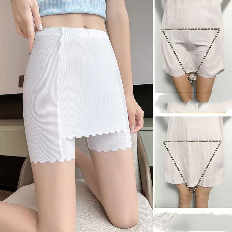 Double Layer Anti-walking Non-marking Bottoming Pants Female Summer Thin Section