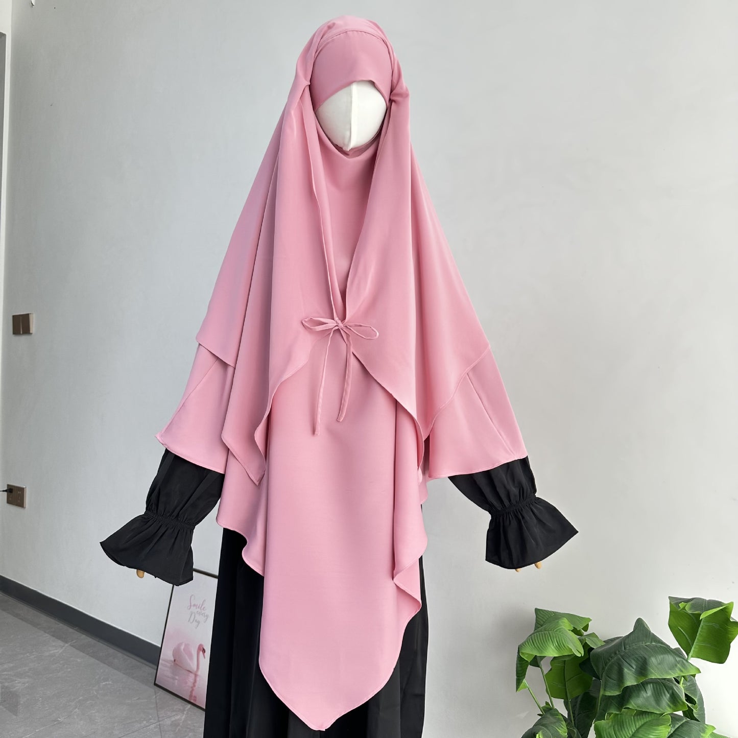 Middle East Turkey Solid Color Double-layer Headscarf
