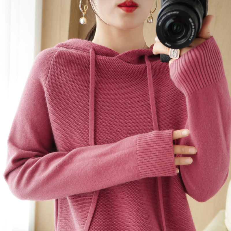 Ladies Hooded Bottoming Shirt Casual Sweatshirt