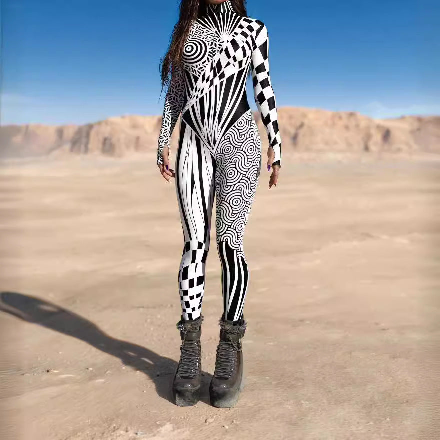 Halloween Tights 3D Digital Printing One-piece Play Costume