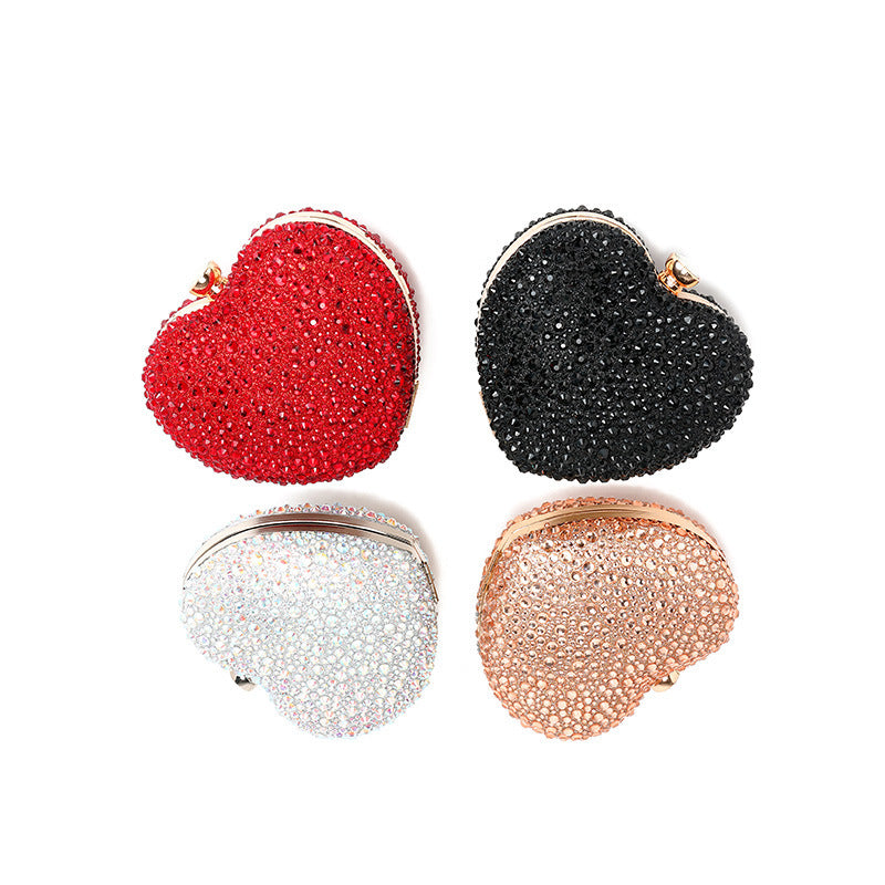 Modedesign Håndtaske med Diamantbesætning til Skulder og Crossbody