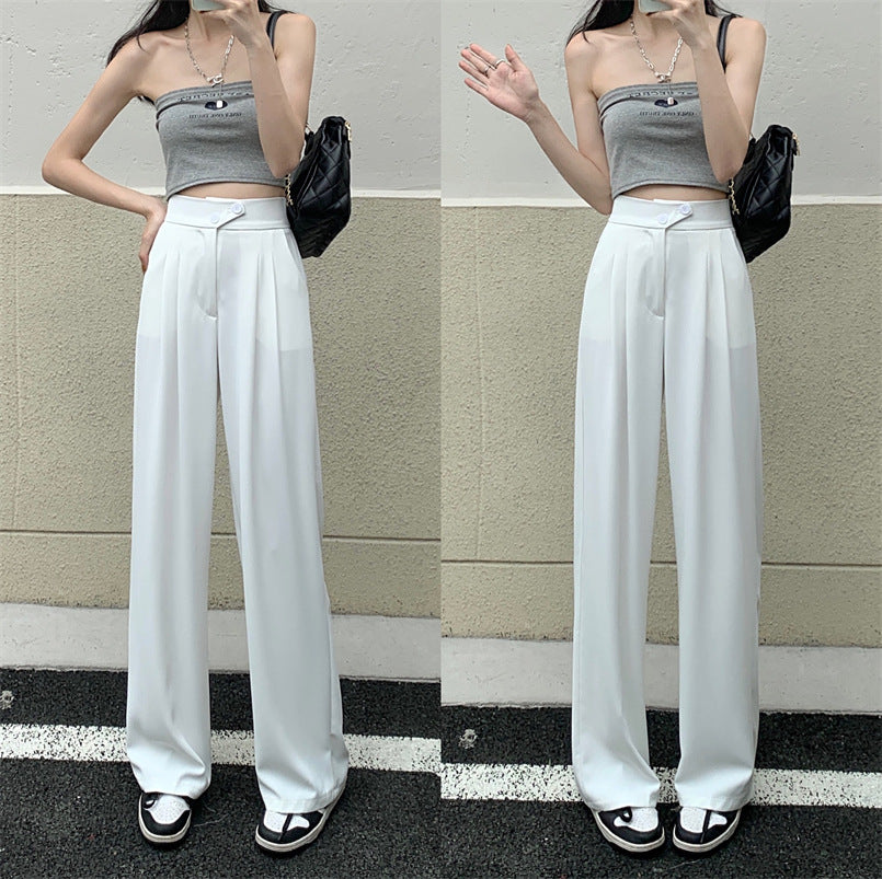 Women's Fashion Drape Loose Straight Pants