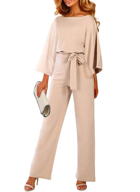 Fall Winter Fashion Batwing Long Sleeve Lace-up Women's One-piece