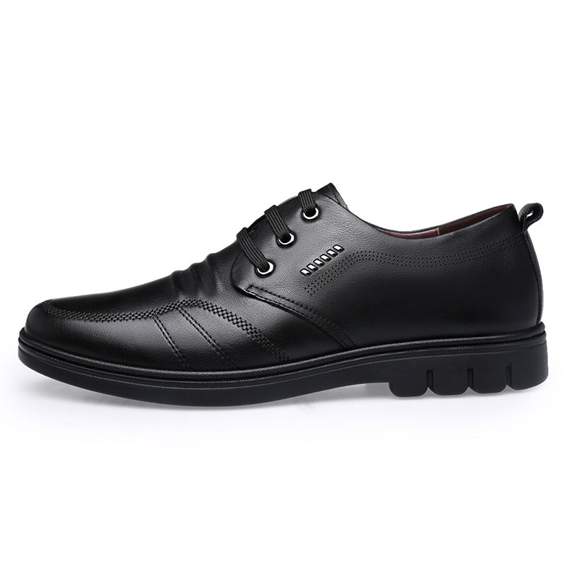 Men's Business Casual Leather Shoes With Breathable Laces