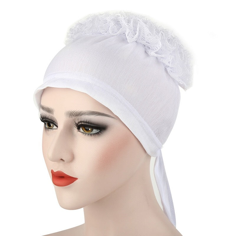 Large Flower Solid Color Lace Plate Flower Hat