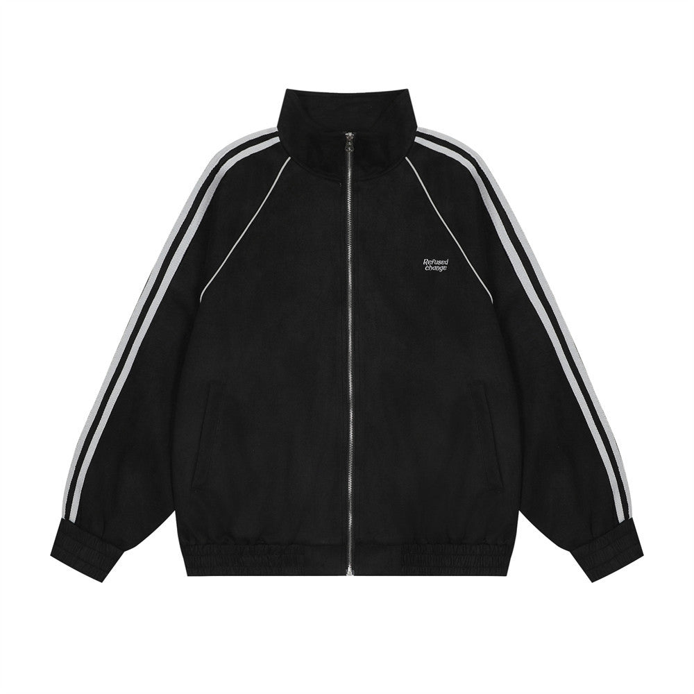 Fashion Striped Casual Sports Jacket Men