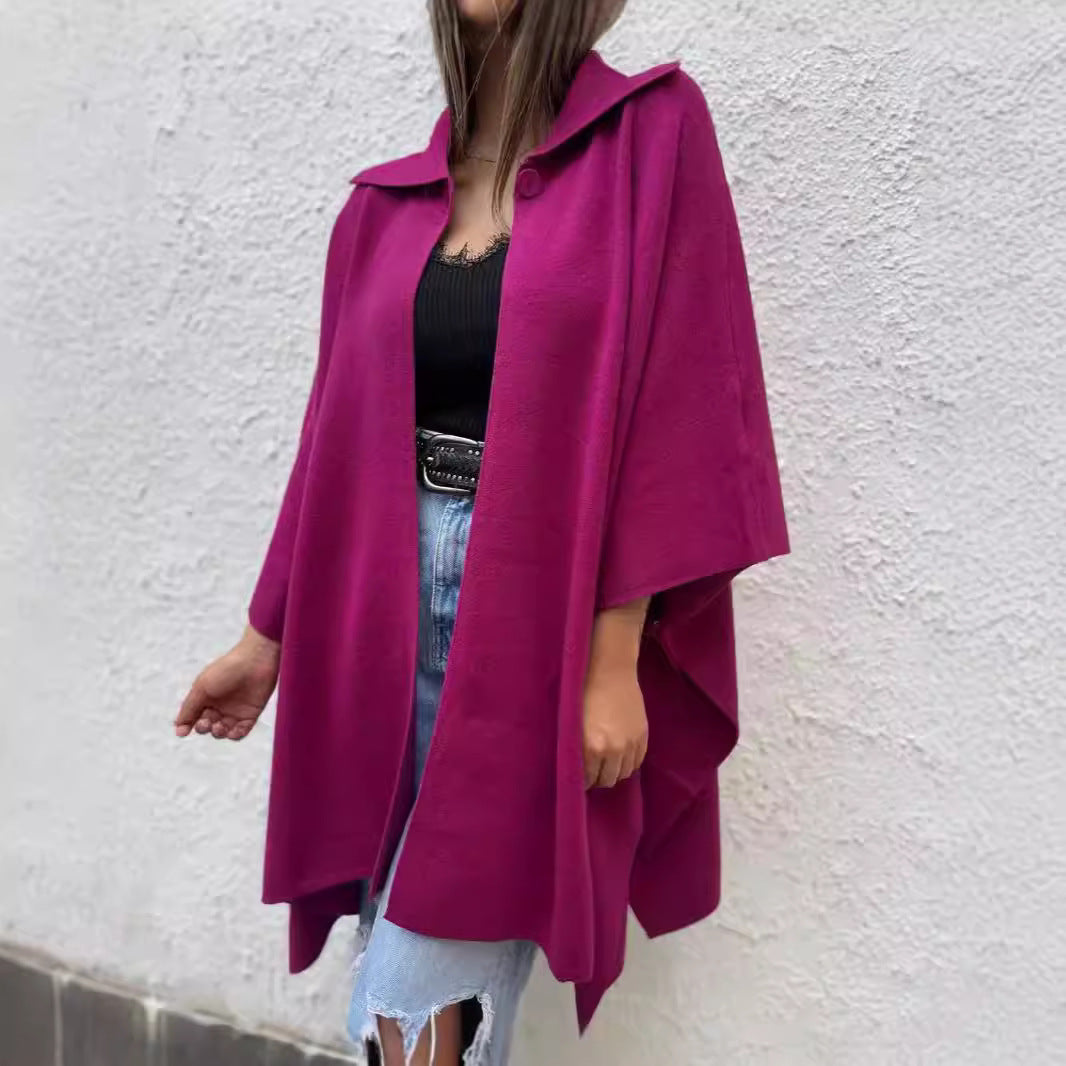 Løs Trenchcoat til Kvinder med Én Knap