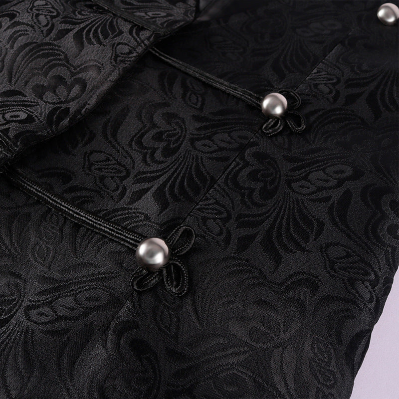 Spring And Autumn Punk Men's Clothing Solid Color Formal Wear Slim Men's Casual Vest