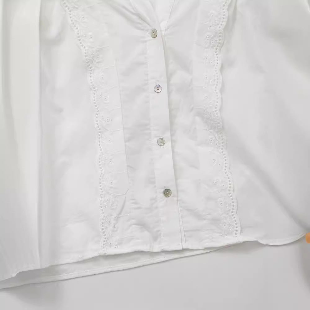 New Temperament V-neck Long Sleeve Satin Tie-dyed Pleated Irregular Shirt Women