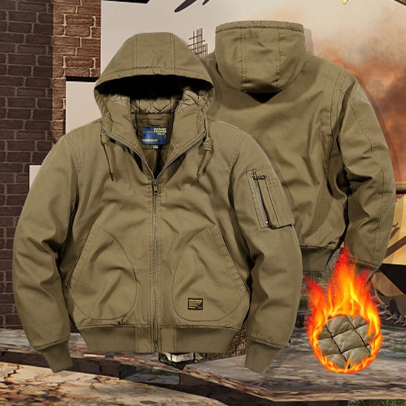 Casual Flight Hooded Jacket Men's Coat Loose