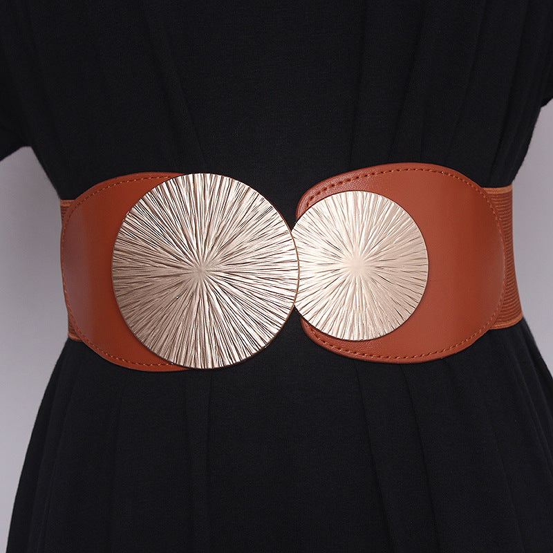 Women's Belt Wide Summer Elastic Girdle Decoration Red Elastic Belt Skirt Skirt Dress New All-match
