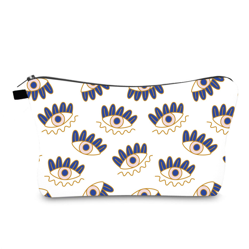 Anti Splash Cosmetic Bag Evil Eye Print Cross Border
