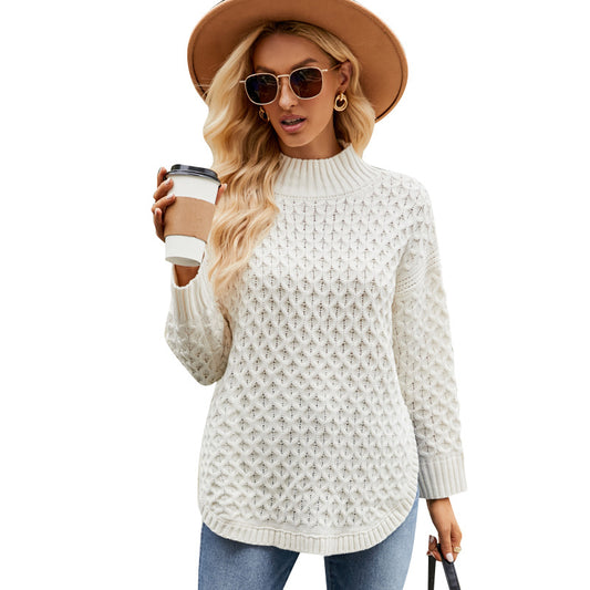 Women's Solid Color Loose Casual Autumn And Winter Sweater