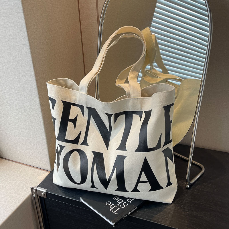 Letter Printing Simple Portable Shoulder Bag
