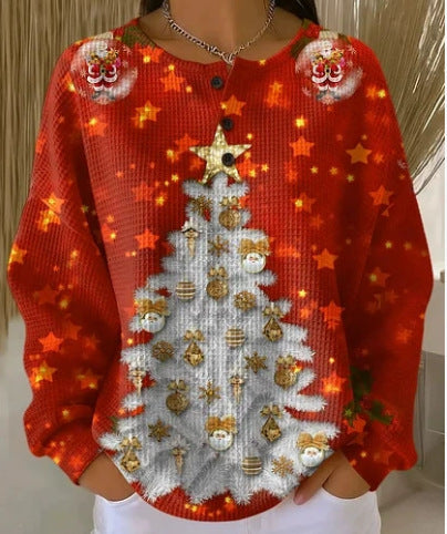 Dame Retro Afslappet Sweatshirt