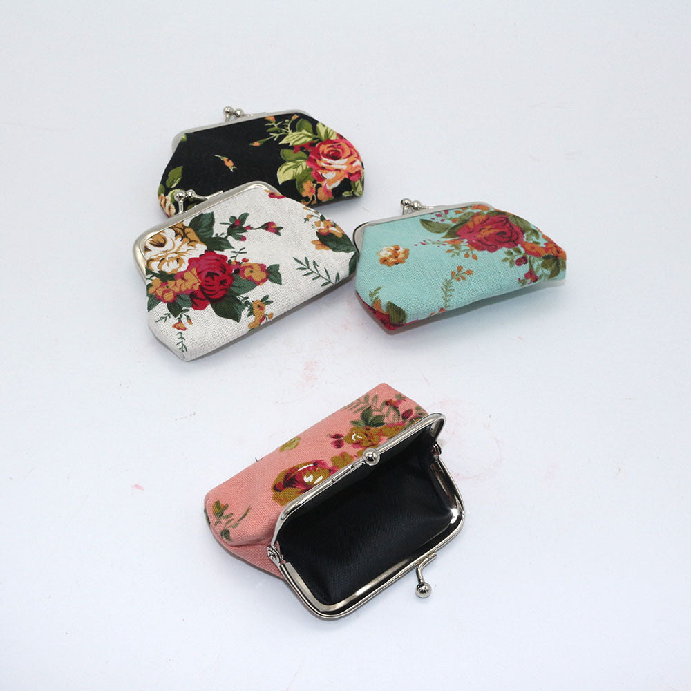 Canvas Mini Coin Purse Women's Fabric Coin Bag