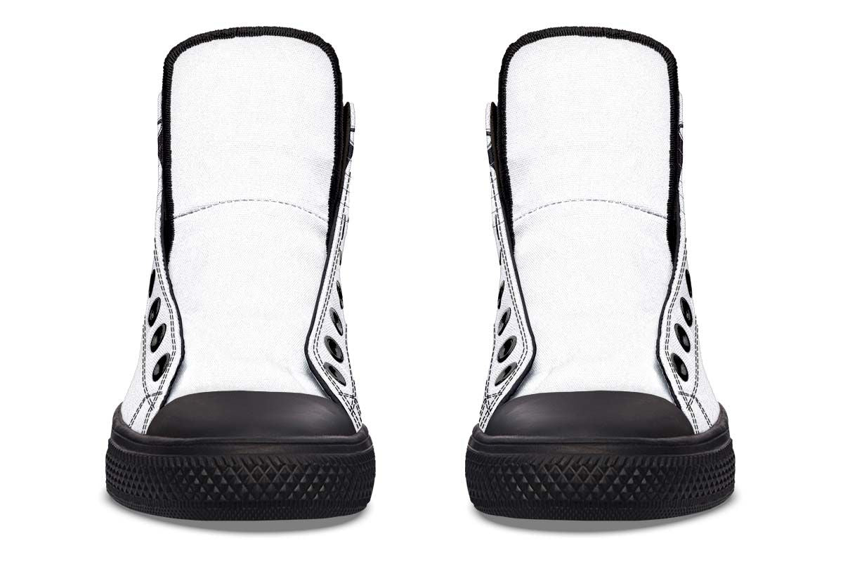 Men's And Women's Fashion Color Printing High-top Canvas Shoes