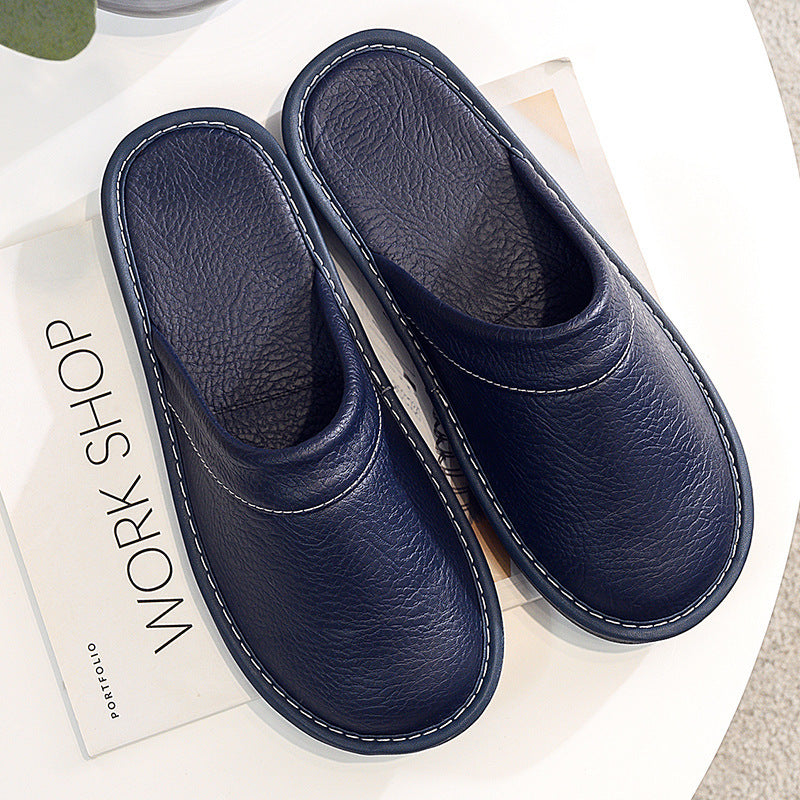 Flyover Shoes Men's Genuine Leather Home Slippers