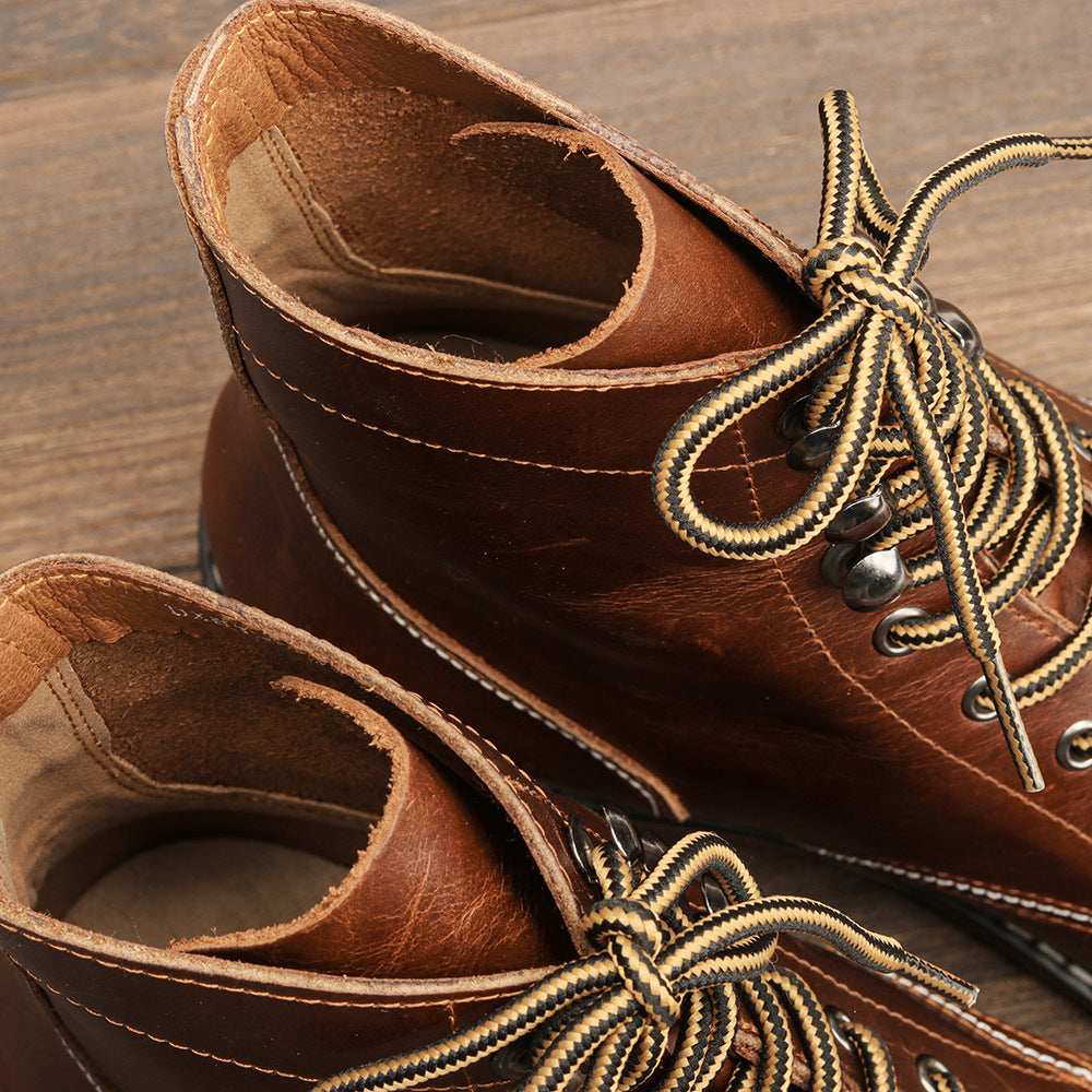 European And American Popular High-top Rubbing Ankle Boots