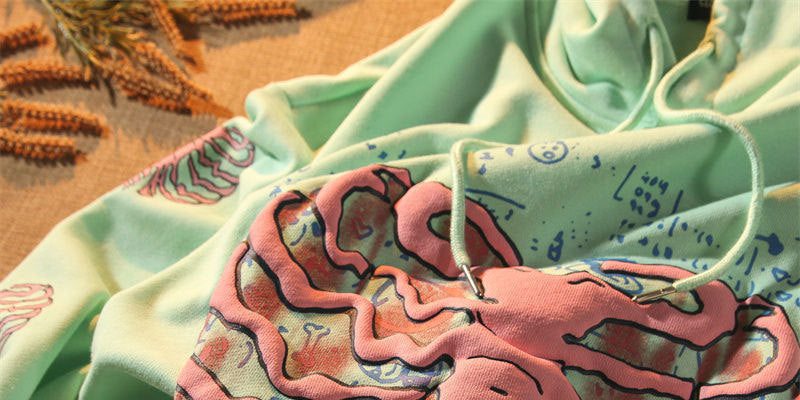 Casual Fashion Personality Print Hoodie Coat