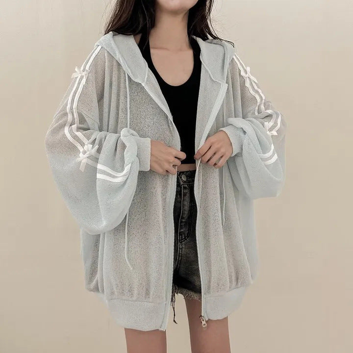 Loose Outer Shawl Air Conditioning Shirt Korean Style Linen Knitted Cardigan