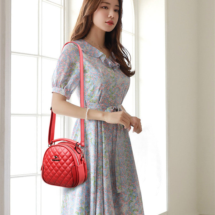 Alsidig skuldertaske Ins Net Rød Diamant Crossbody
