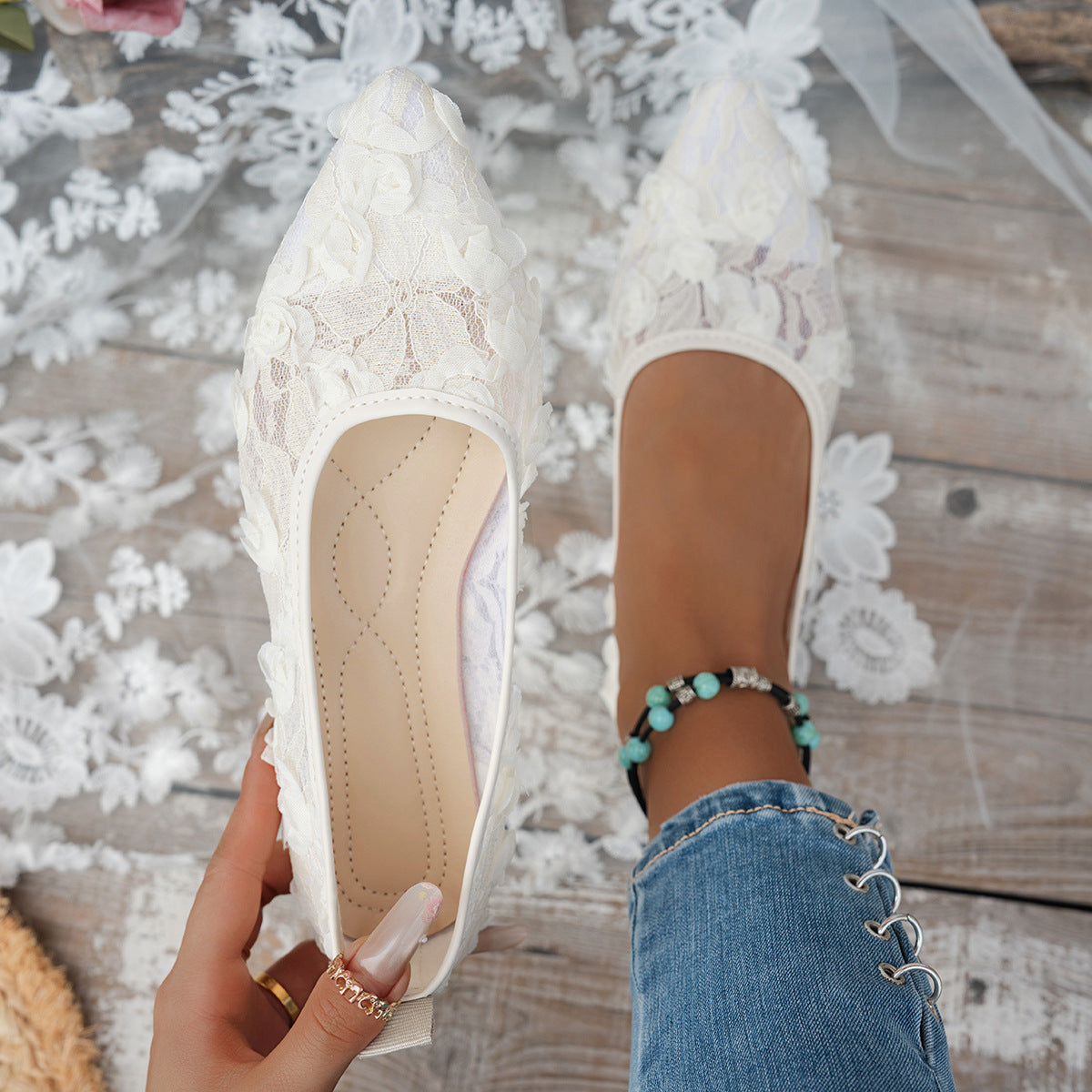 French-style Fairy Outerwear Summer Chic Pointed-toe Flat Casual Shoes