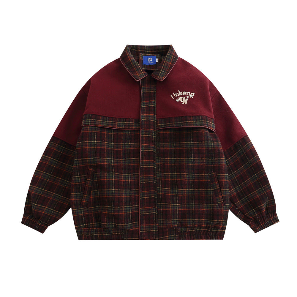 Retro Men's Casual Jacket Baseball Uniform