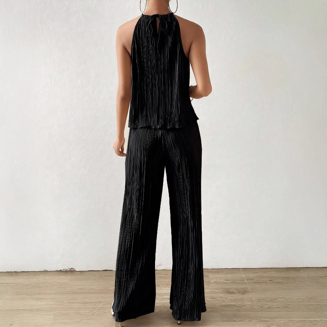 Lady's Spring And Summer Fashionable And Elegant Halter Jumpsuit