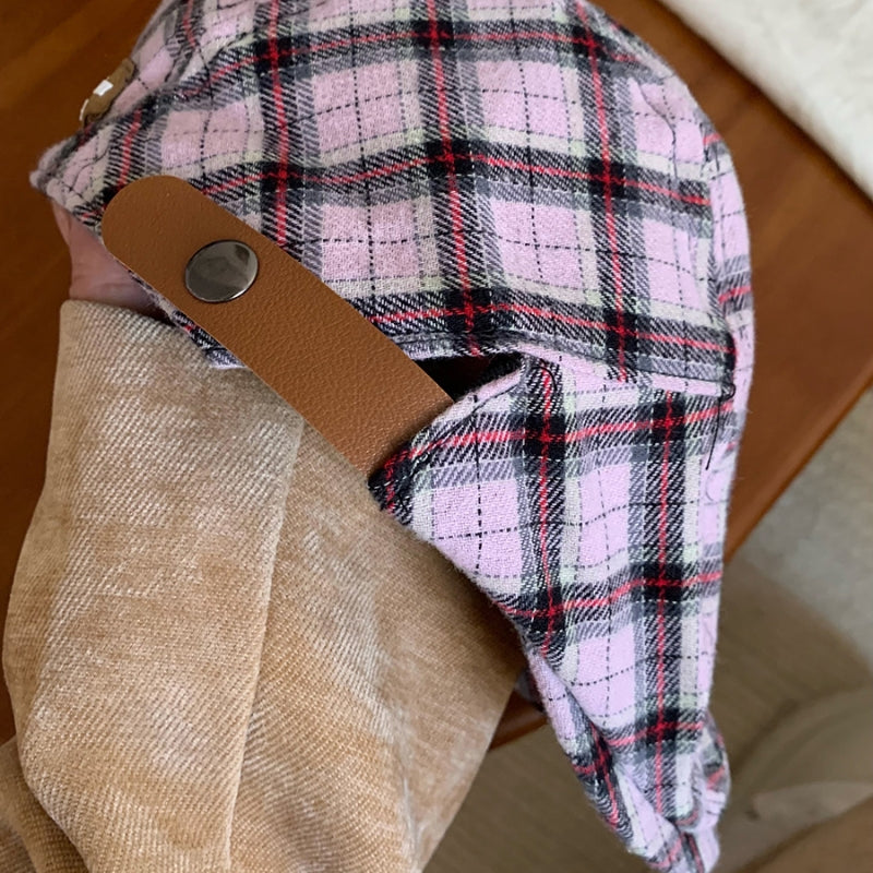 Y2g Japansk Plaid Sød Pige Hvalp Broderi Avancerede Huer