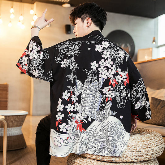 Chinese Tang Costume Improved Hanfu Men's Robe Coat