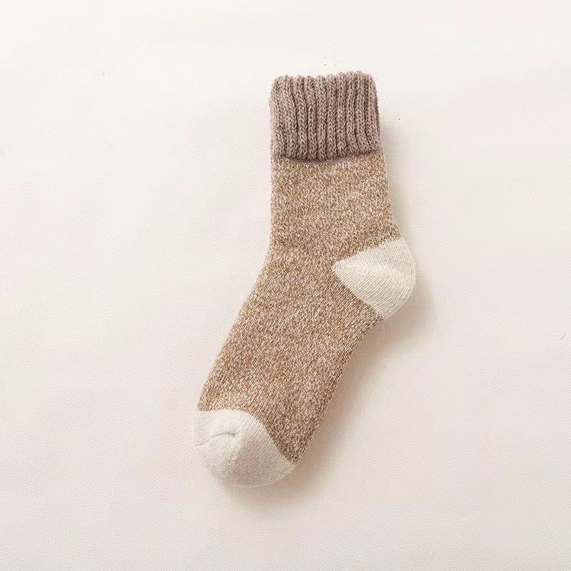 Men's Wool Socks Thickened And Fleece Mid-tube