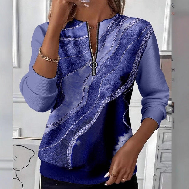 Long Sleeve Women's T-Shirt Halloween Christmas Print Sweatshirt Casual Sweater Top