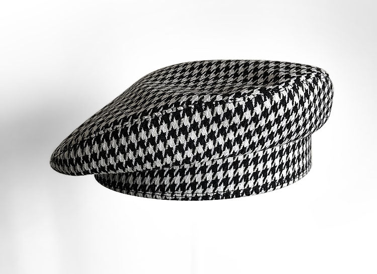 Dark Beret For Women With Large Faces Black Painters Cap