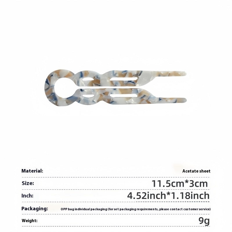 Acetate Hairpin U-shaped French Style