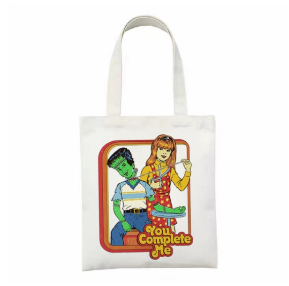 Printed Canvas Bag Personalized Creative Shoulder