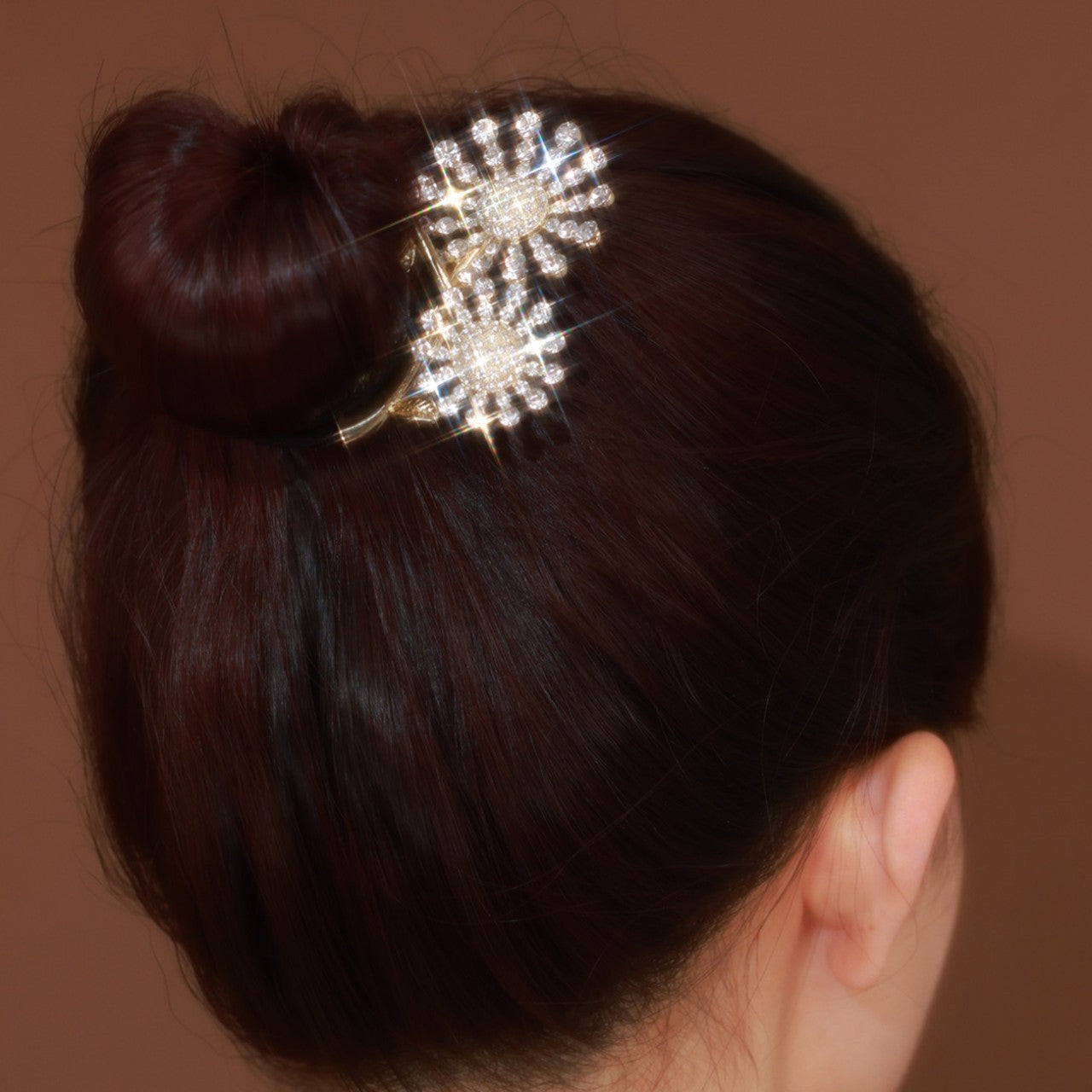 Exquisite Flower Zirconium Curling Hair Alloy Crystal Ornament